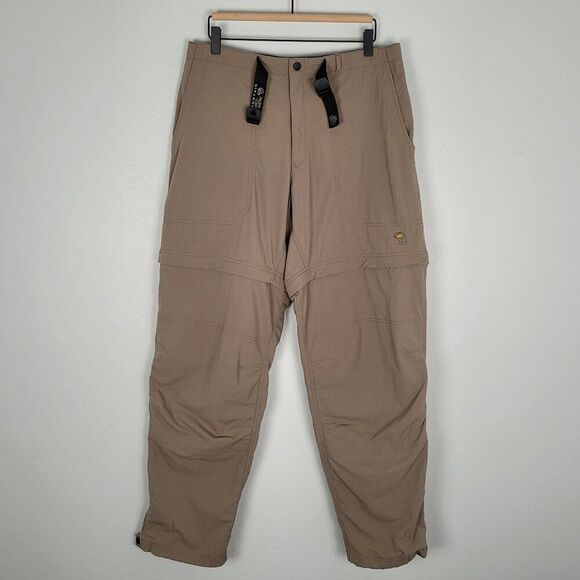 Mountain Hardwear Convertible Pants Nylon Outdoor Hiking Tan Light Brown Size L - Picture 1 of 16